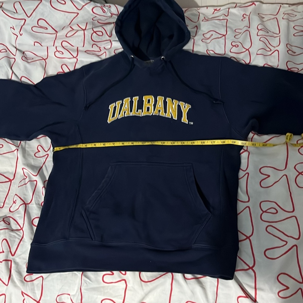 UAlbany navy blue cotton hoodie - Picture 2 of 6